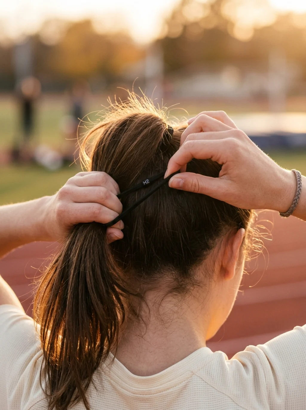 Hair Ties and Headbands Prevent an Unexpected Mid-Jump Distraction