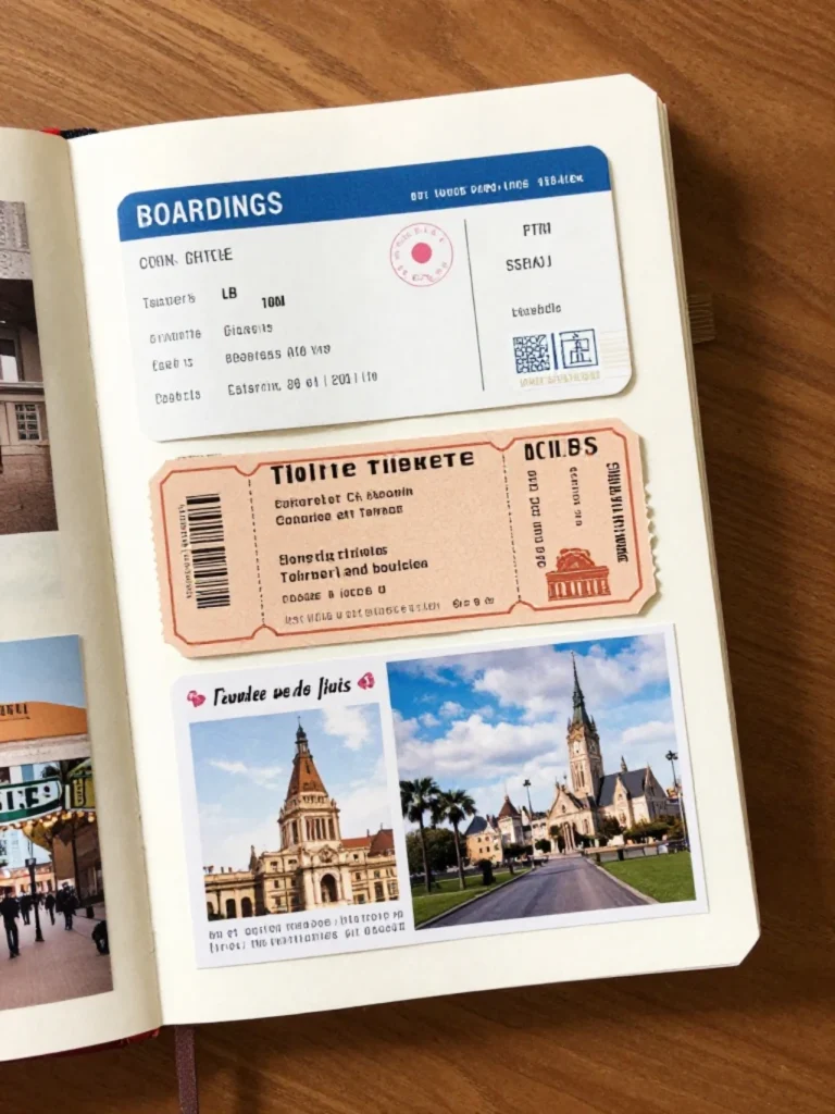 Adding Tickets and Souvenirs to Your Book