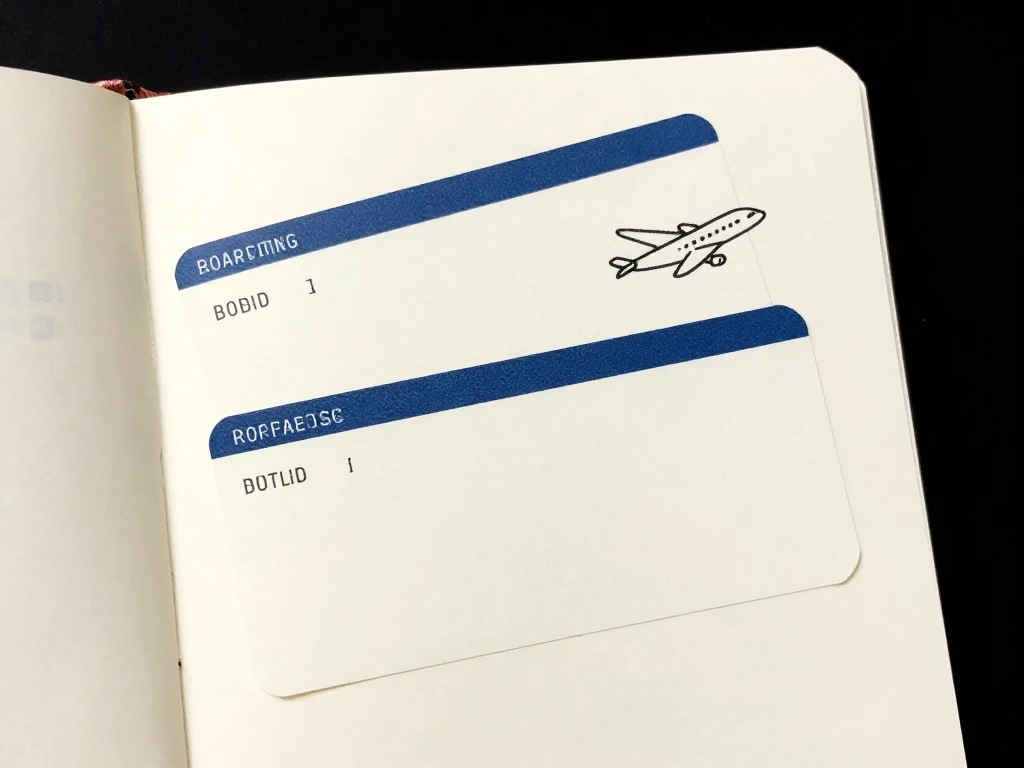 Boarding Pass Keepsake Page
