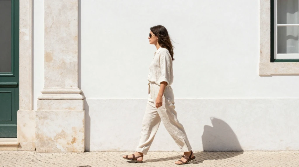 Chic Linen Outfits for Warm Lisbon Days