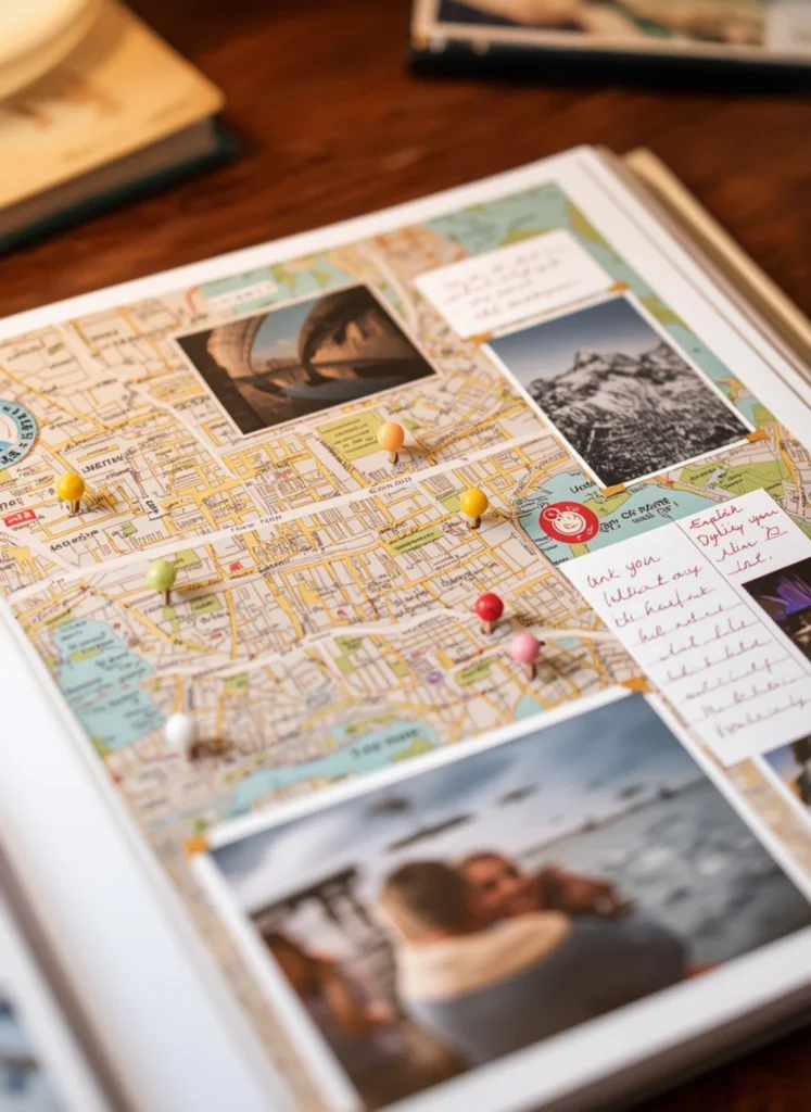Travel Memory Book with Maps
